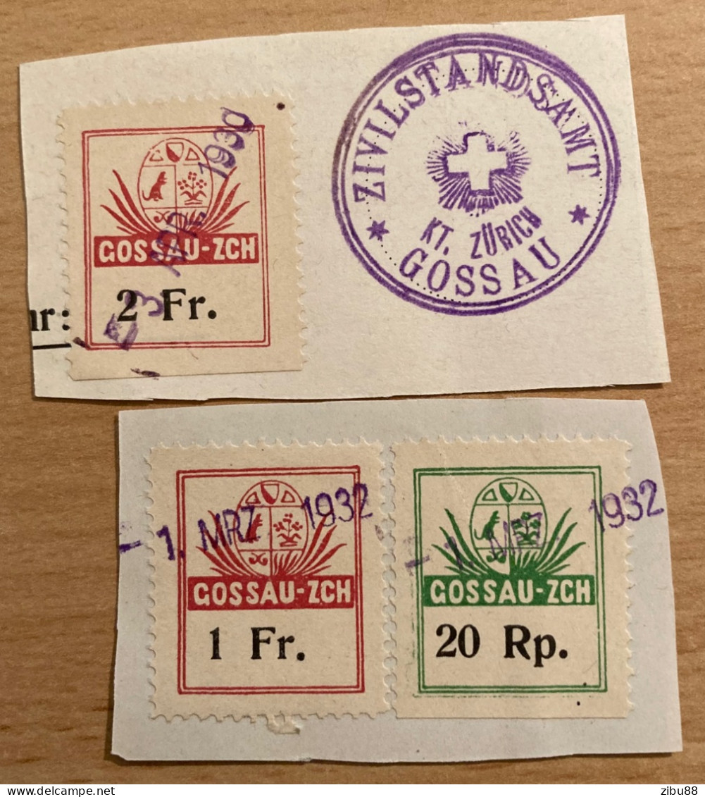 Fiskalmarken Gemeinde Gossau Zürich - Revenue Stamps Switzerland - Fiscale Zegels