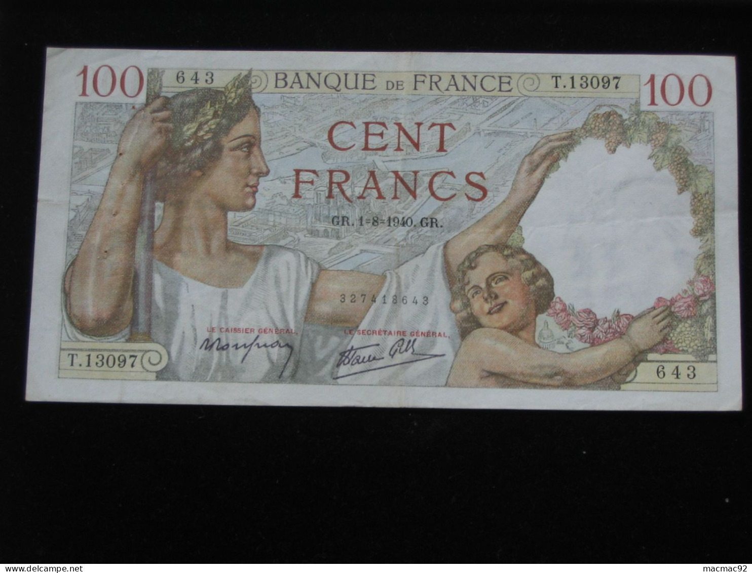 100 Cent Francs SULLY  1940  **** ACHAT IMMEDIAT **** - 100 F 1939-1942 ''Sully''