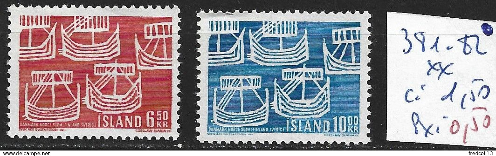 ISLANDE 381-82 ** Côte 1.50 € - Neufs