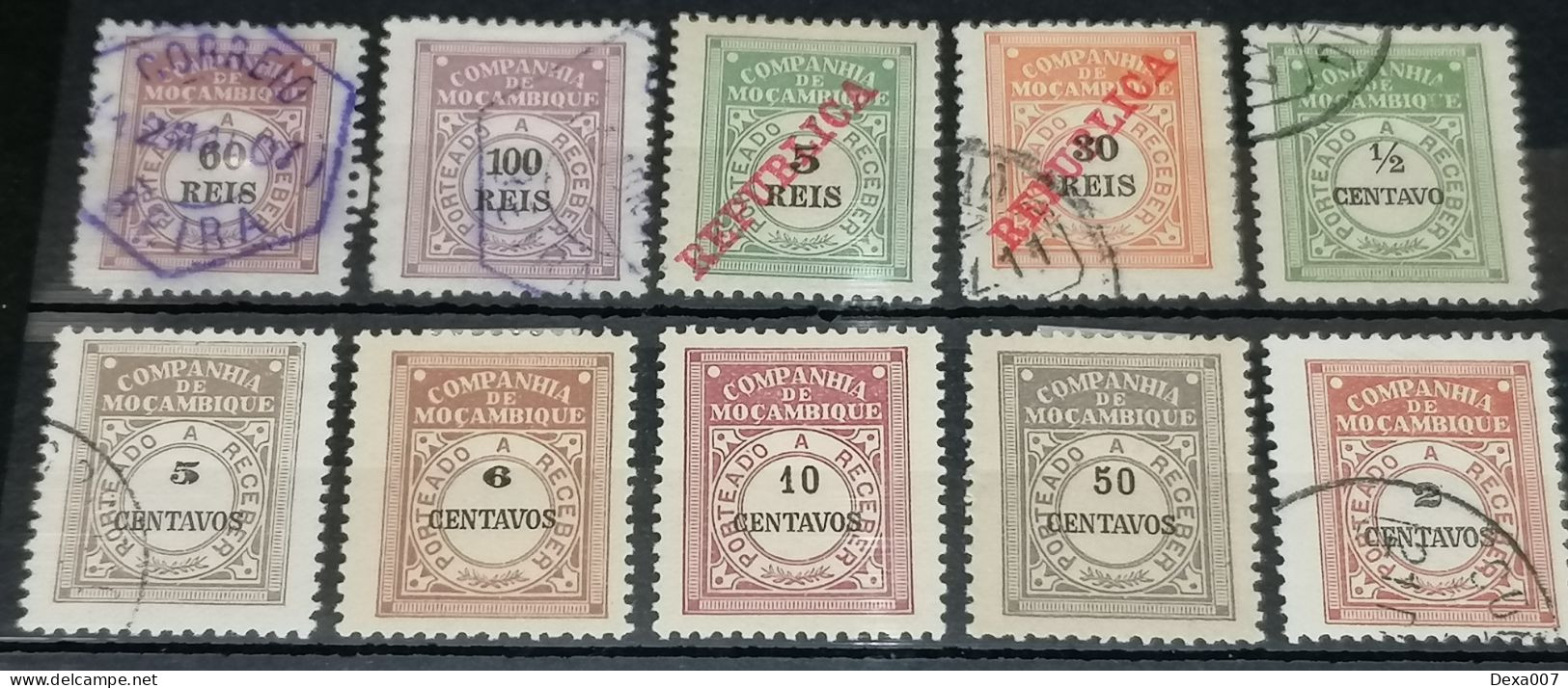 Mozambique Company Postage Due Stamps Mint And Used - Collections (sans Albums)