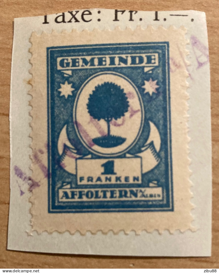 Fiskalmarke Gemeinde Affoltern Am Albis - Revenue Stamp Switzerland - Revenue Stamps