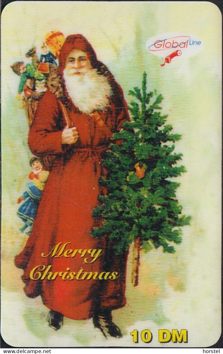 GERMANY Prepaid - Global Line - Merry Christmas - Weihnachtsmann - 10 DM - Cellulari, Carte Prepagate E Ricariche