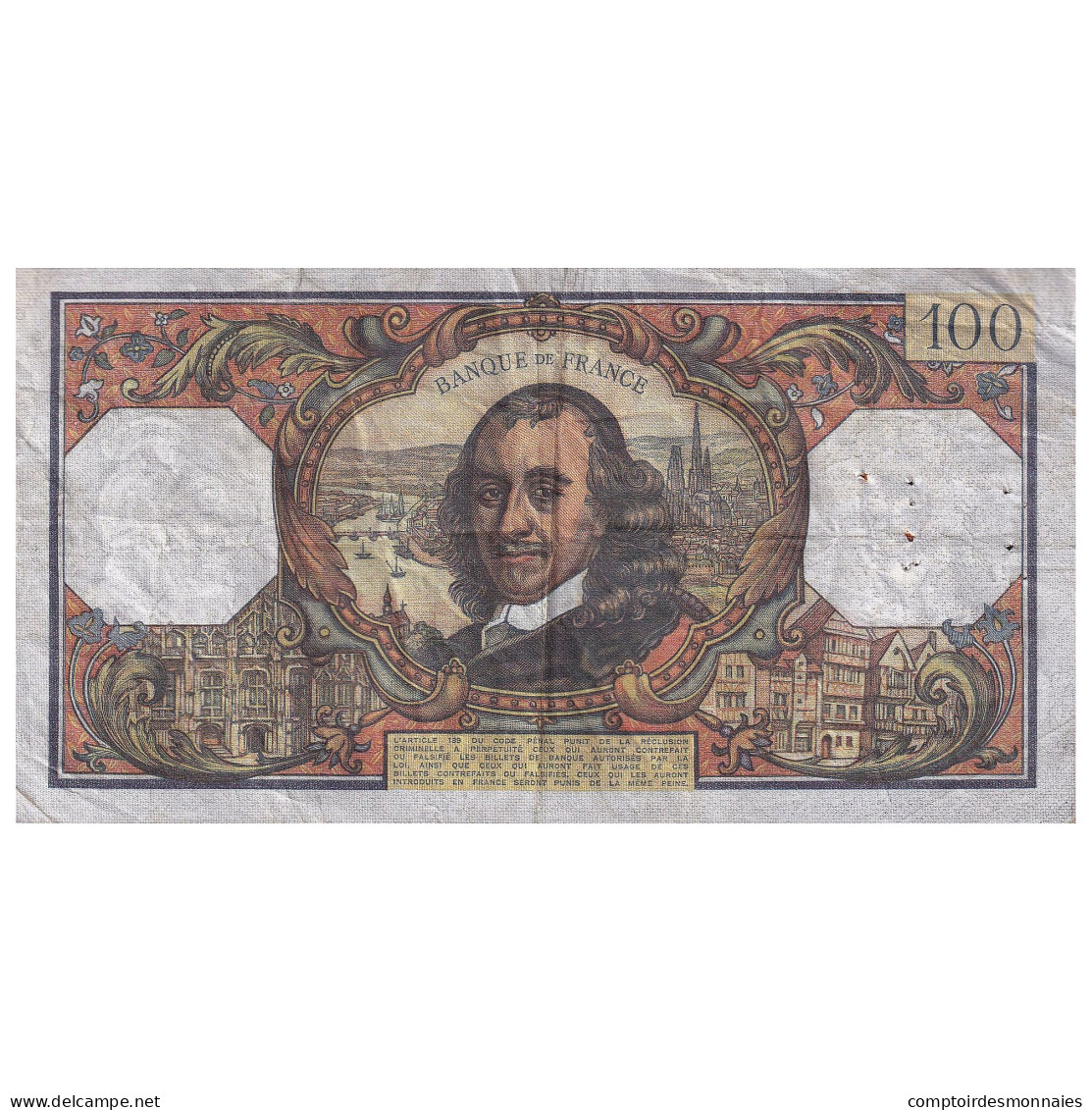 France, 100 Francs, Corneille, 1973, W.750, TTB, Fayette:65.43, KM:149d - 100 F 1964-1979 ''Corneille''