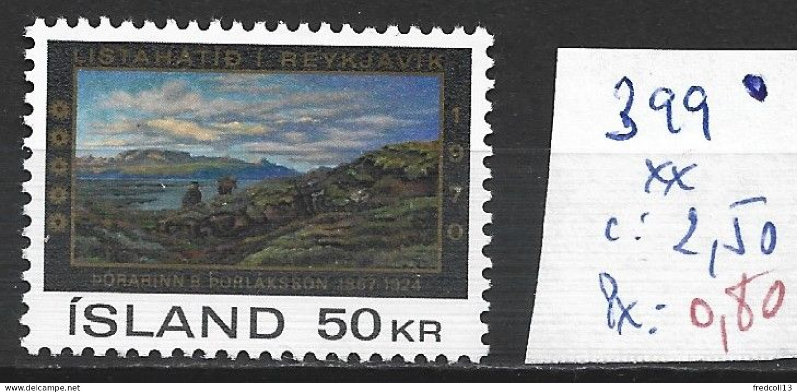 ISLANDE 399 ** Côte 2.50 € - Neufs