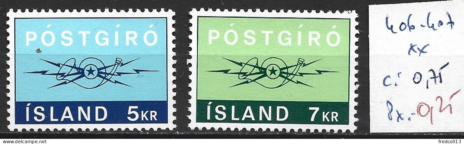 ISLANDE 406-07 ** Côte 0.75 € - Unused Stamps