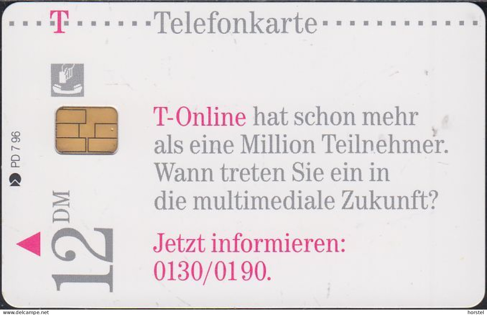 GERMANY PD7/96 T-Online - Boy  DD: 5604 - P & PD-Series: Schalterkarten Der Dt. Telekom