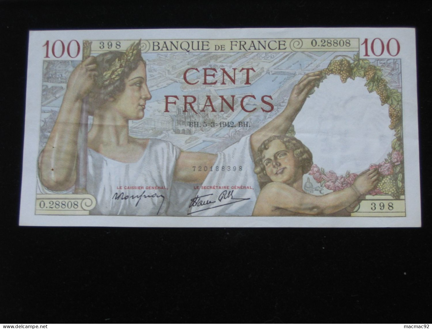 100 Cent Francs SULLY  1942  **** ACHAT IMMEDIAT **** - 100 F 1939-1942 ''Sully''