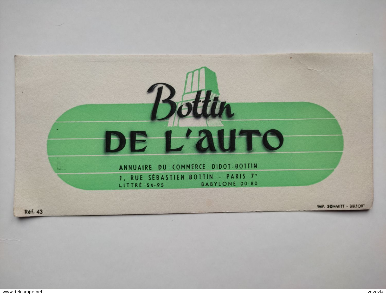 BUVARD " BOTTIN DE L'AUTO",DIDOT-BOTTIN,AUTOMOBILE - Automotive