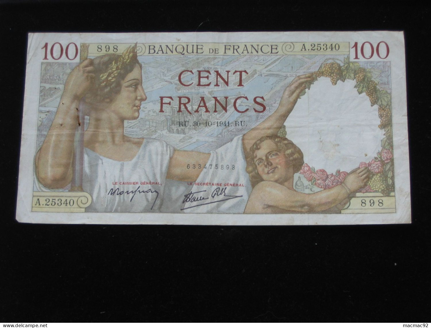 100 Cent Francs SULLY  1941  **** ACHAT IMMEDIAT **** - 100 F 1939-1942 ''Sully''