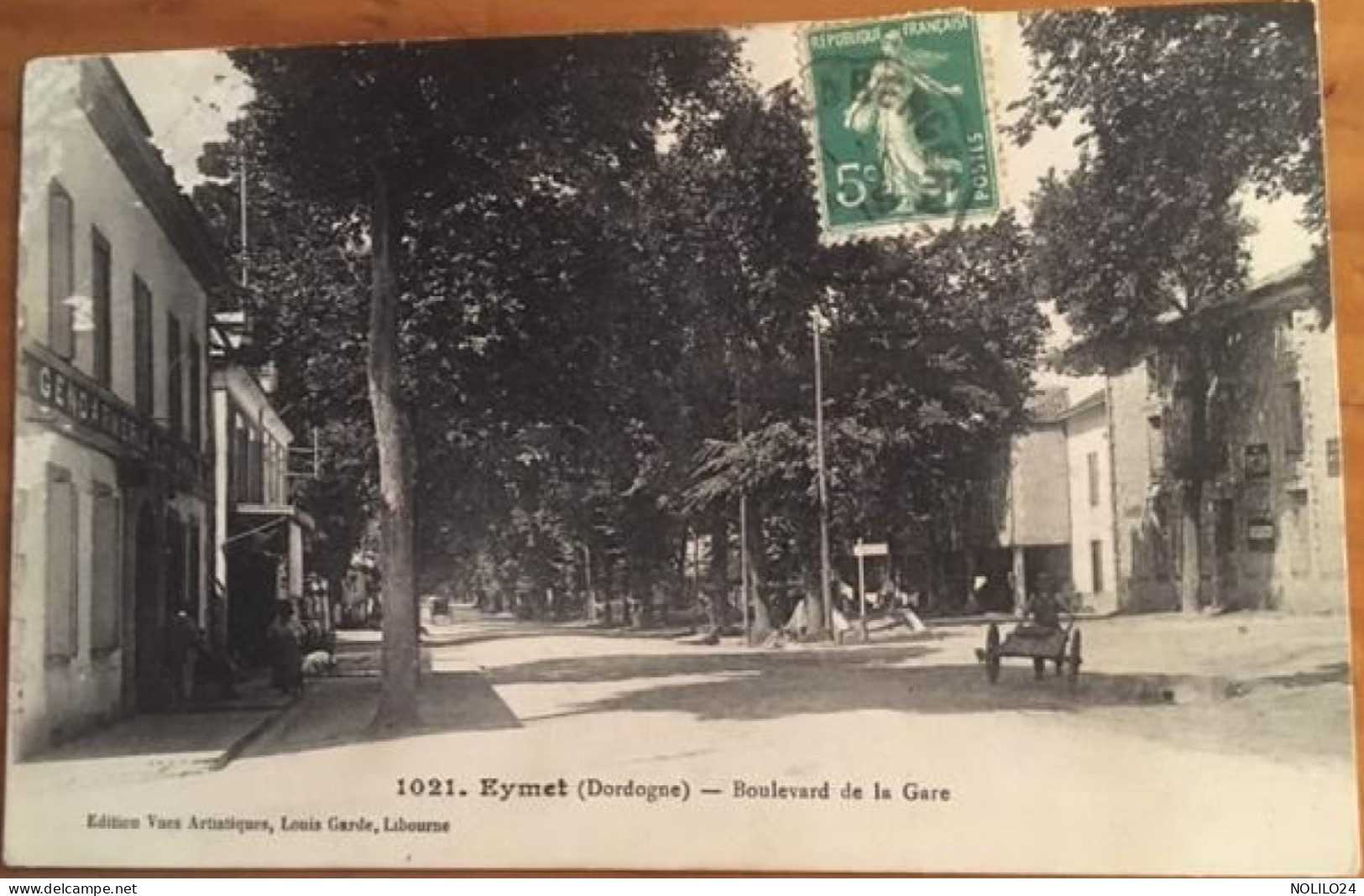 CPA 24 Eymet, Boulevard De La Gare, Animée, éd L. Garde, écrite En 1915 - Eymet