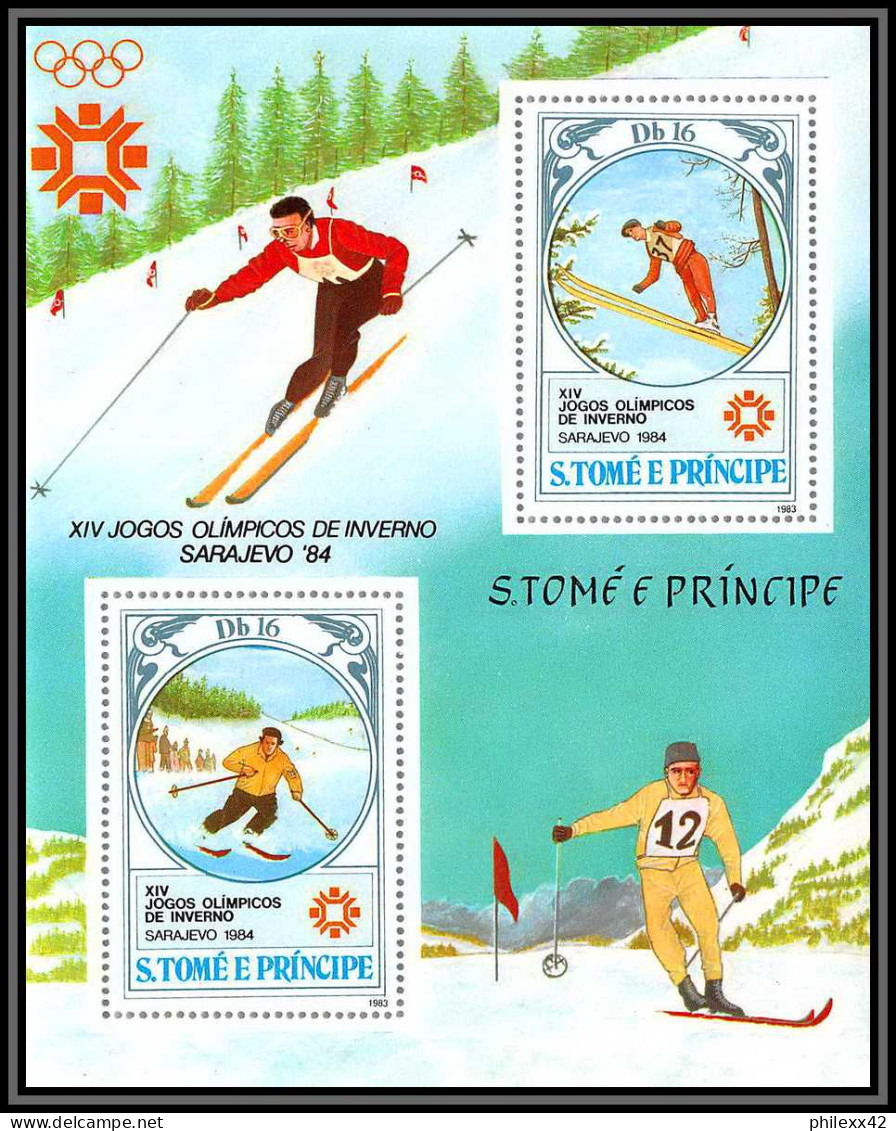 86217 Sao Tome S Tome E Principe 1983 Mi N°143/146 Jeux Olympiques Olympic Games1984 Los Angeles Sajajevo ** MNH Cote 65 - Winter 1984: Sarajevo