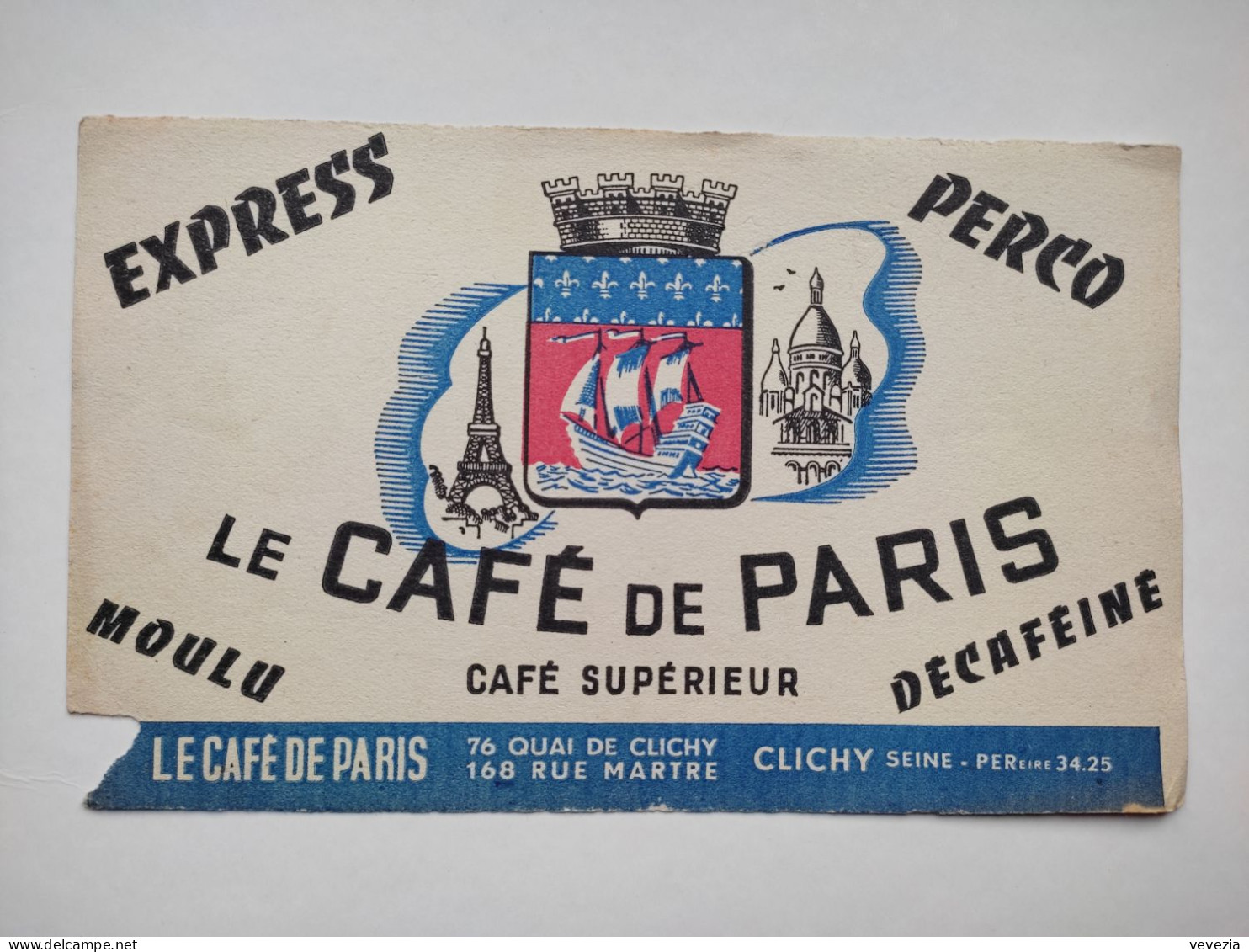 BUVARD " LE CAFÉ DE PARIS " , CLICHY - Café & Té