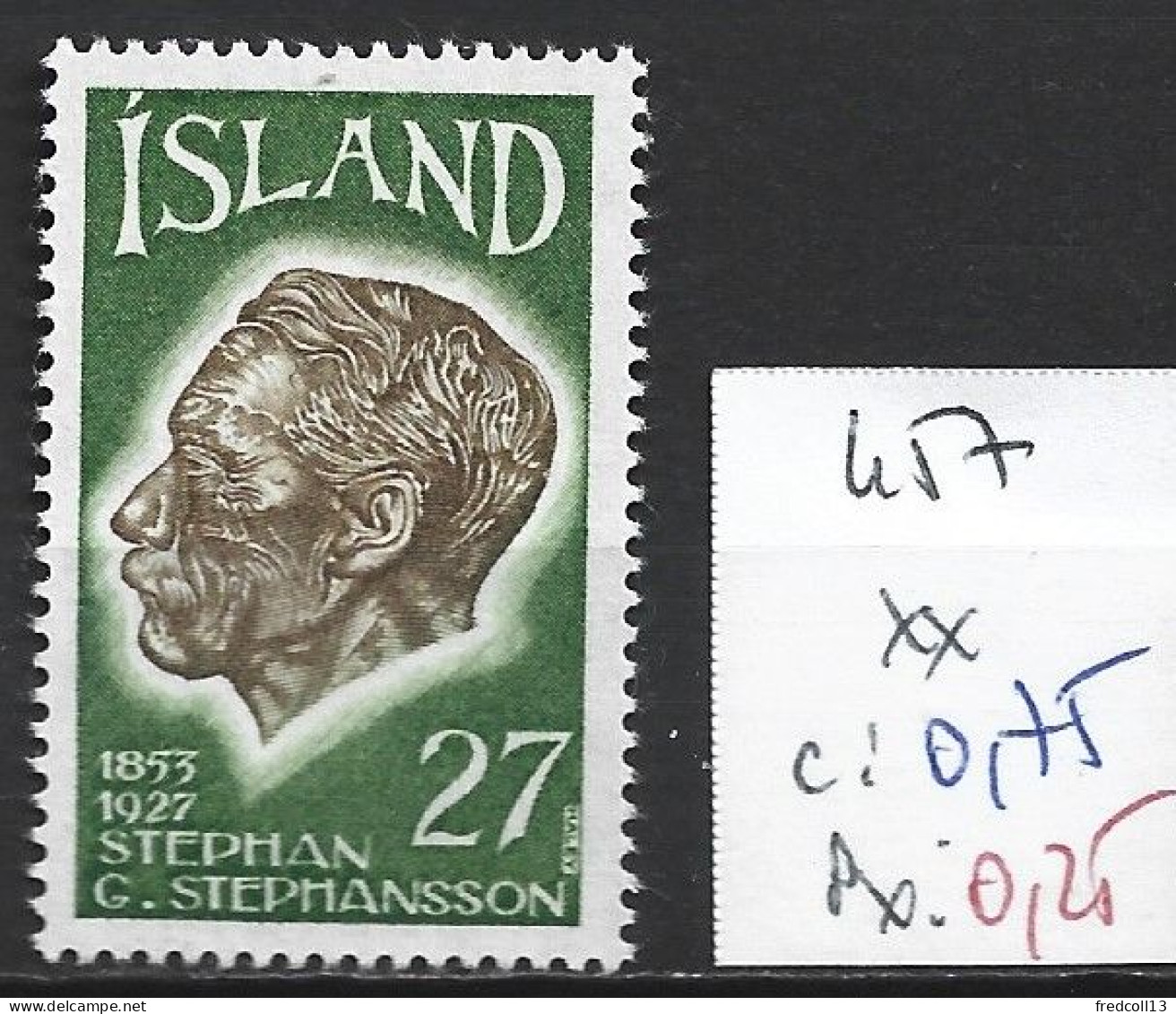 ISLANDE 457 ** Côte 0.75 € - Unused Stamps