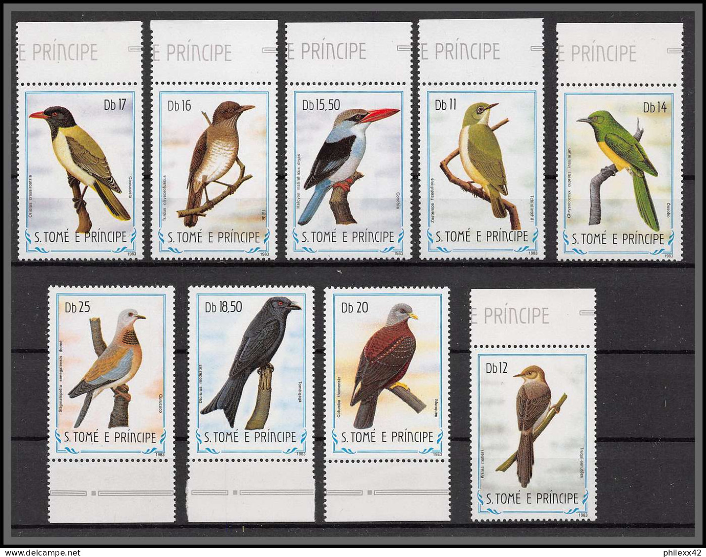 86356 Sao Tome E Principe 1983 Mi N°888/896 Oiseaux (birds) Vogel ** MNH Perroquets 9 Valeurs - Collezioni & Lotti