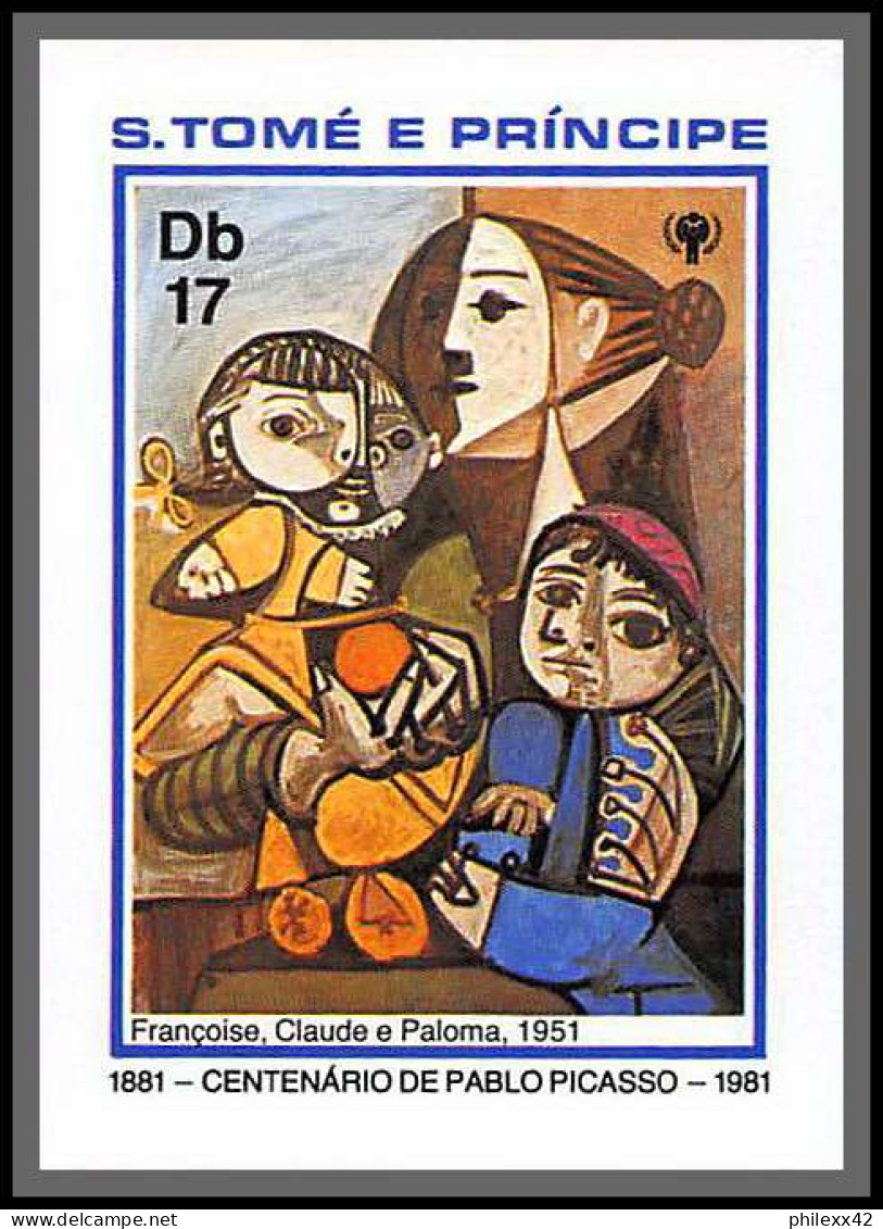 86361b Sao Tome E Principe 1981 Mi 715/720 B Picasso Tableau (Painting) Non Dentelé Imperf ** MNH Cote 80 - Picasso