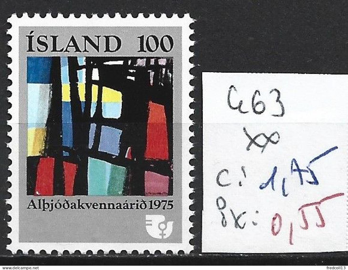 ISLANDE 463 ** Côte 1.75 € - Unused Stamps