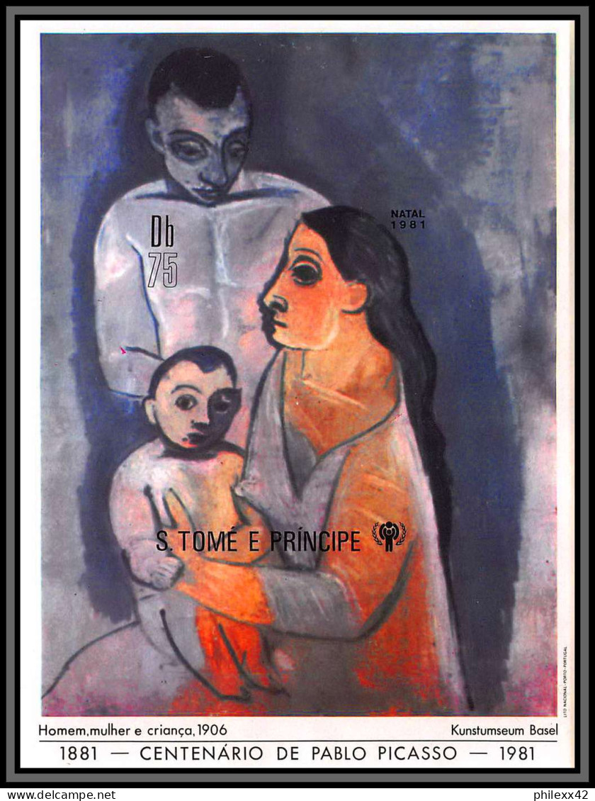 86371 Sao Tome E Principe 1983 Mi BF Bloc 69 B Pablo Picasso Tableau Painting Non Dentelé Imperf 1981 ** MNH Cote 35 Eur - Picasso