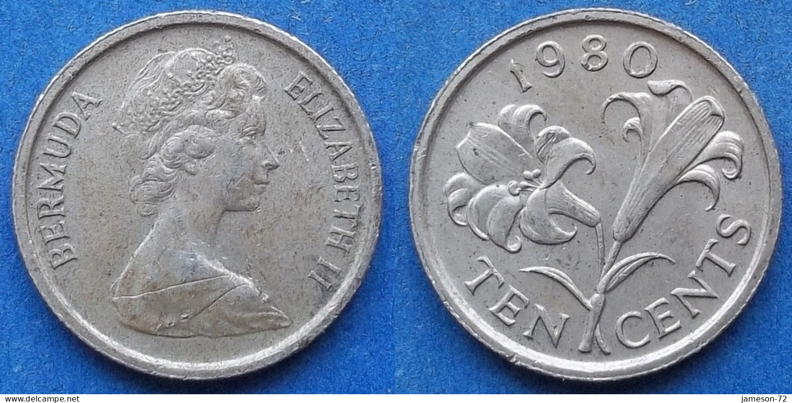 BERMUDA - 10 Cents 1980 "Bermuda Lily" KM# 17 Elizabeth II Decimal Coinage (1970-2022) - Edelweiss Coins - Bermudes