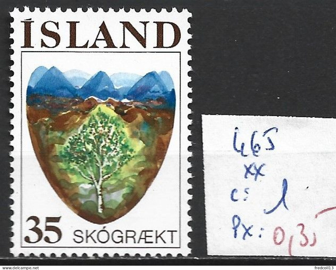 ISLANDE 465 ** Côte 1 € - Unused Stamps