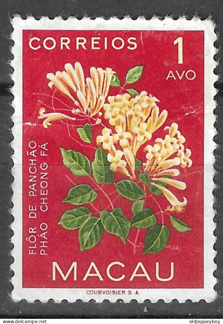 Macao Macau Honeysuckle Indigenous Flowers 1v 1 Avo SG#458 SC#372 Mnh - Nuevos