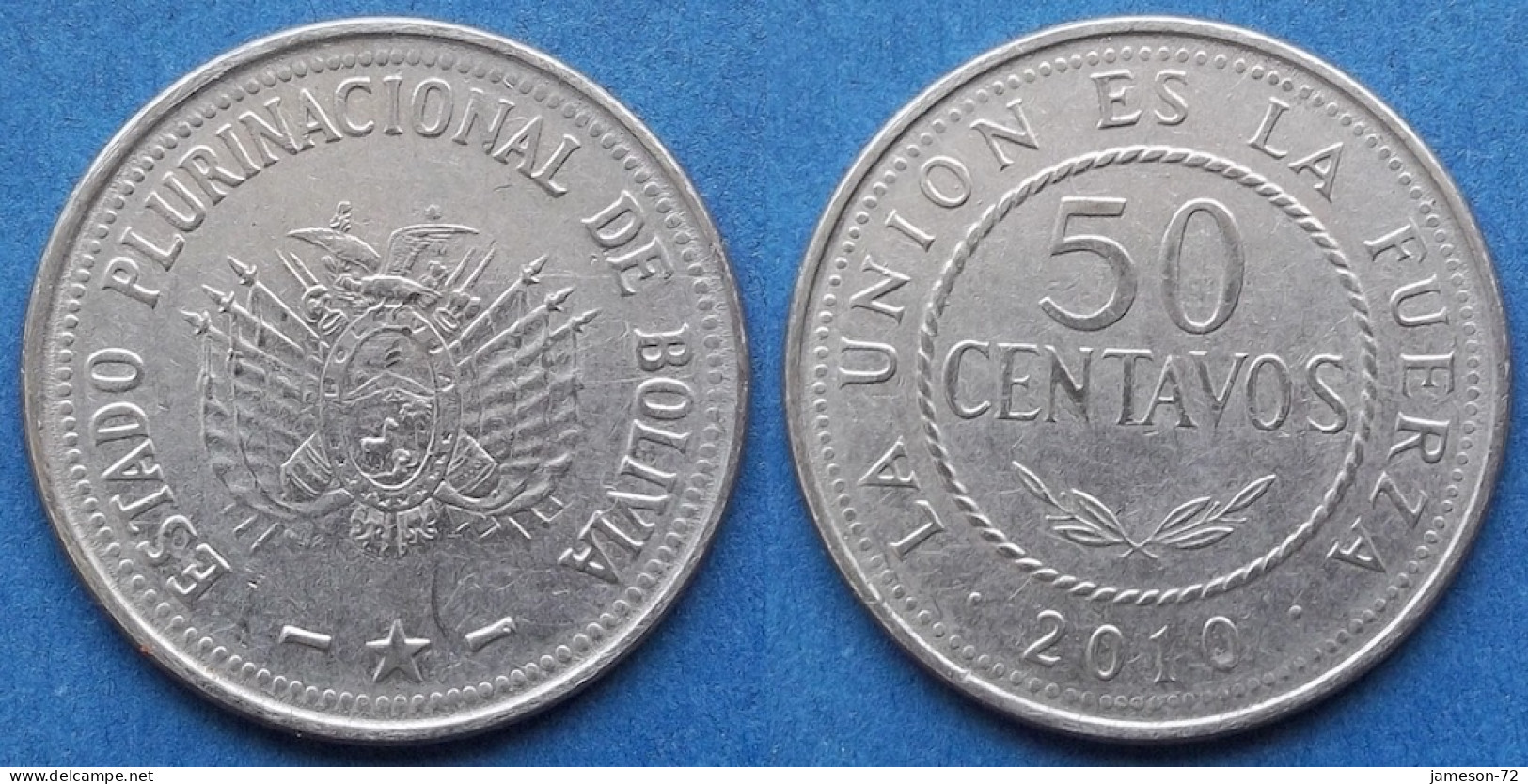 BOLIVIA - 50 Centavos 2010 KM# 216 Monetary Reform (1987) - Edelweiss Coins - Bolivie