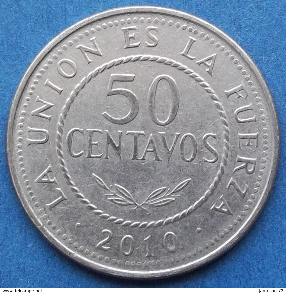 BOLIVIA - 50 Centavos 2010 KM# 216 Monetary Reform (1987) - Edelweiss Coins - Bolivie