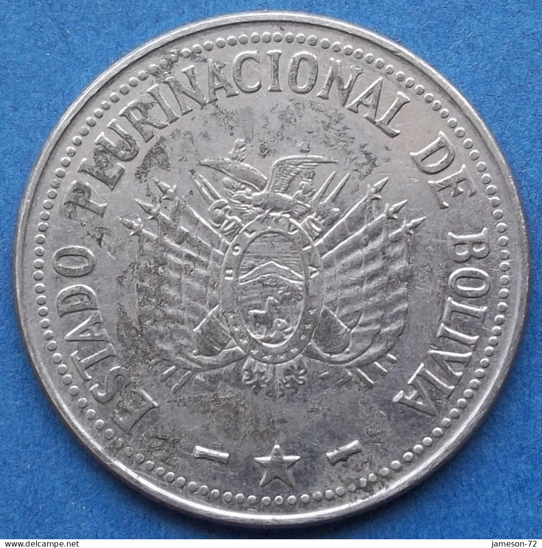 BOLIVIA - 1 Boliviano 2010 KM# 217 Monetary Reform (1987) - Edelweiss Coins - Bolivia