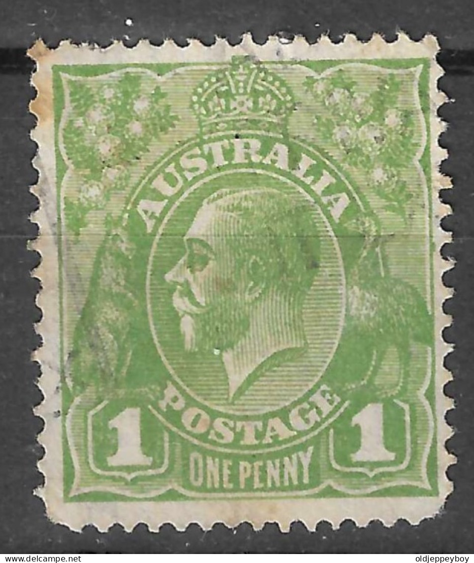 AUSTRALIA 1 PENNY Light GREEN HEAD OF KGV MINT CV 8$A  - Servizio