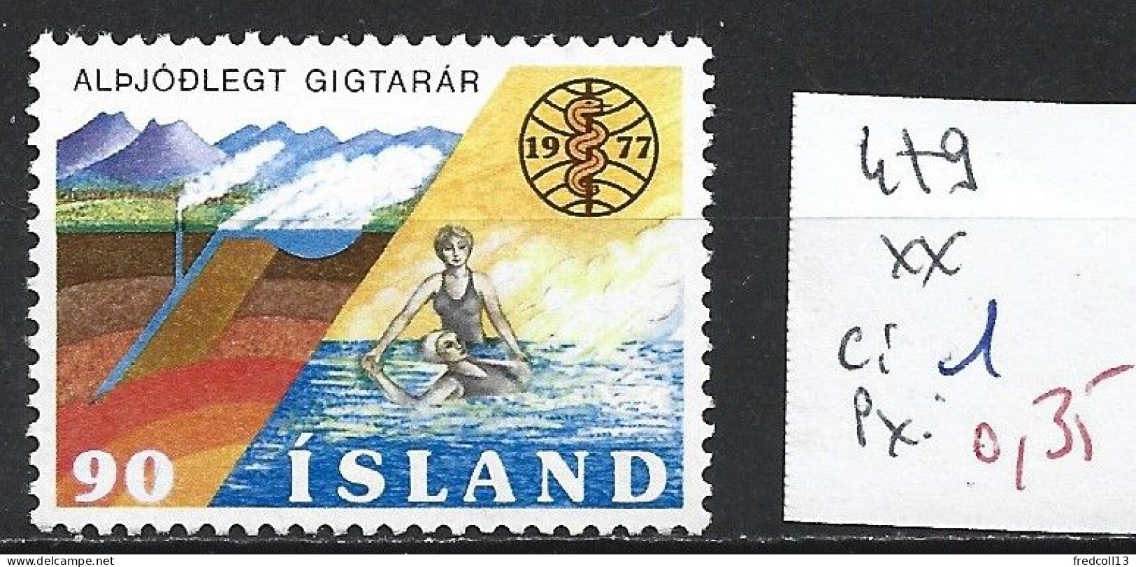 ISLANDE 479 ** Côte 1 € - Nuovi