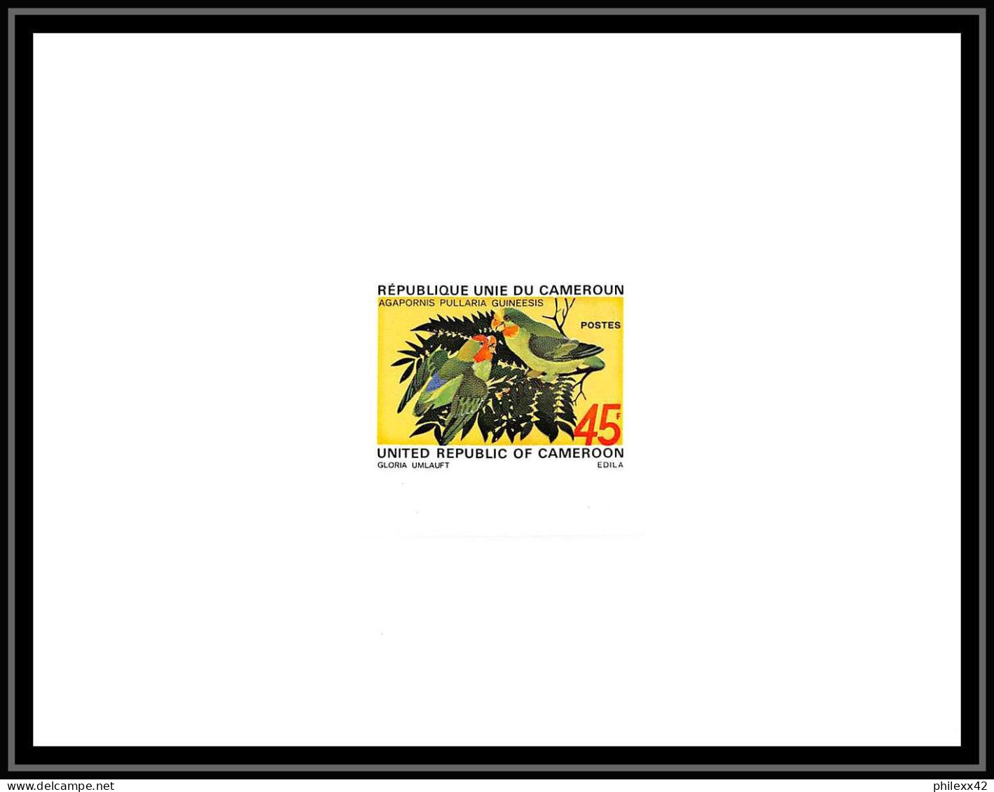 0008c Epreuve De Luxe Deluxe Proof Cameroun N°534/535 Oiseaux (birds) Perroquet Parrot TTB - Parrots