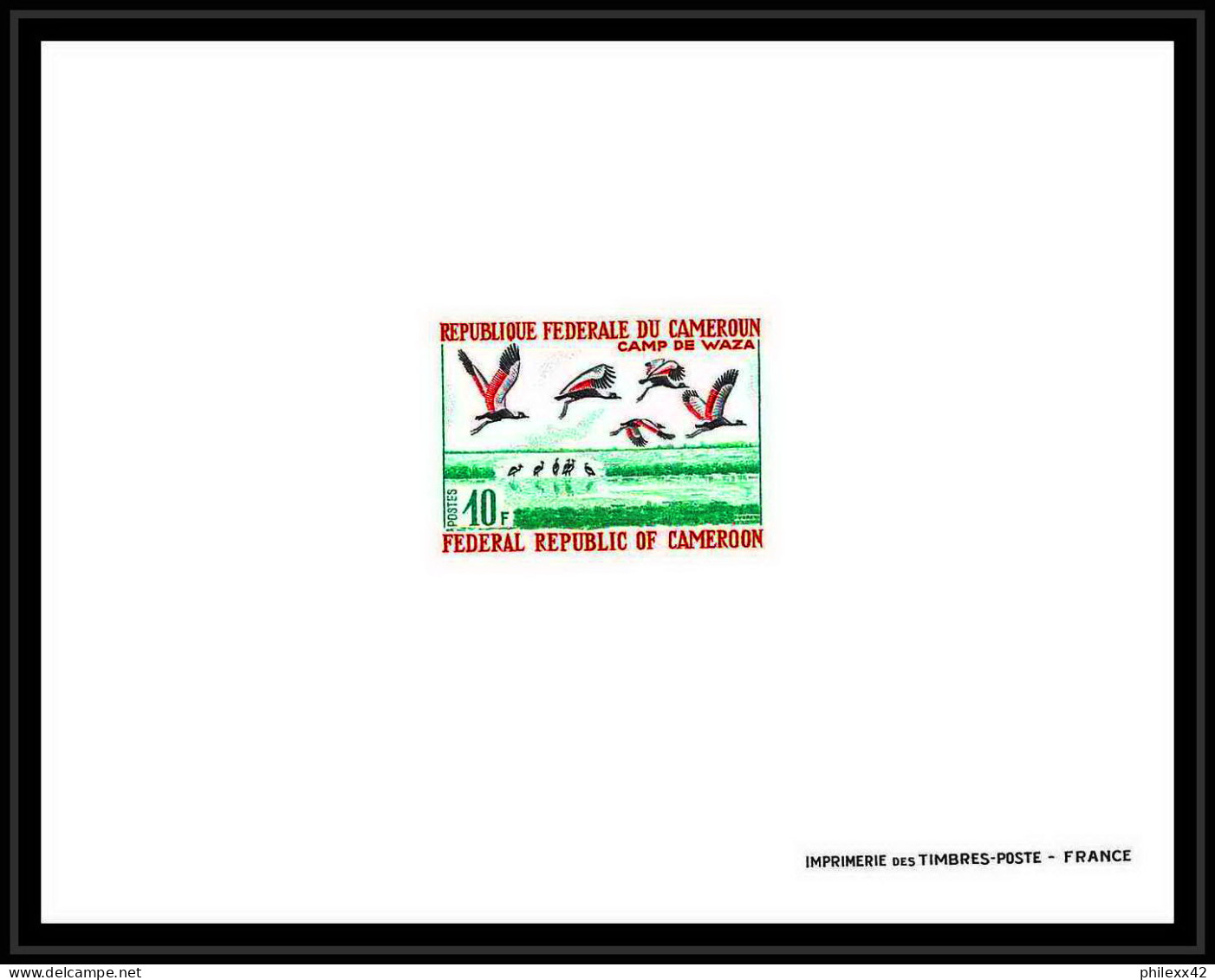 0083 Epreuve De Luxe Deluxe Proof Cameroun N°501 Oiseaux (birds) WAZA - Colecciones & Series