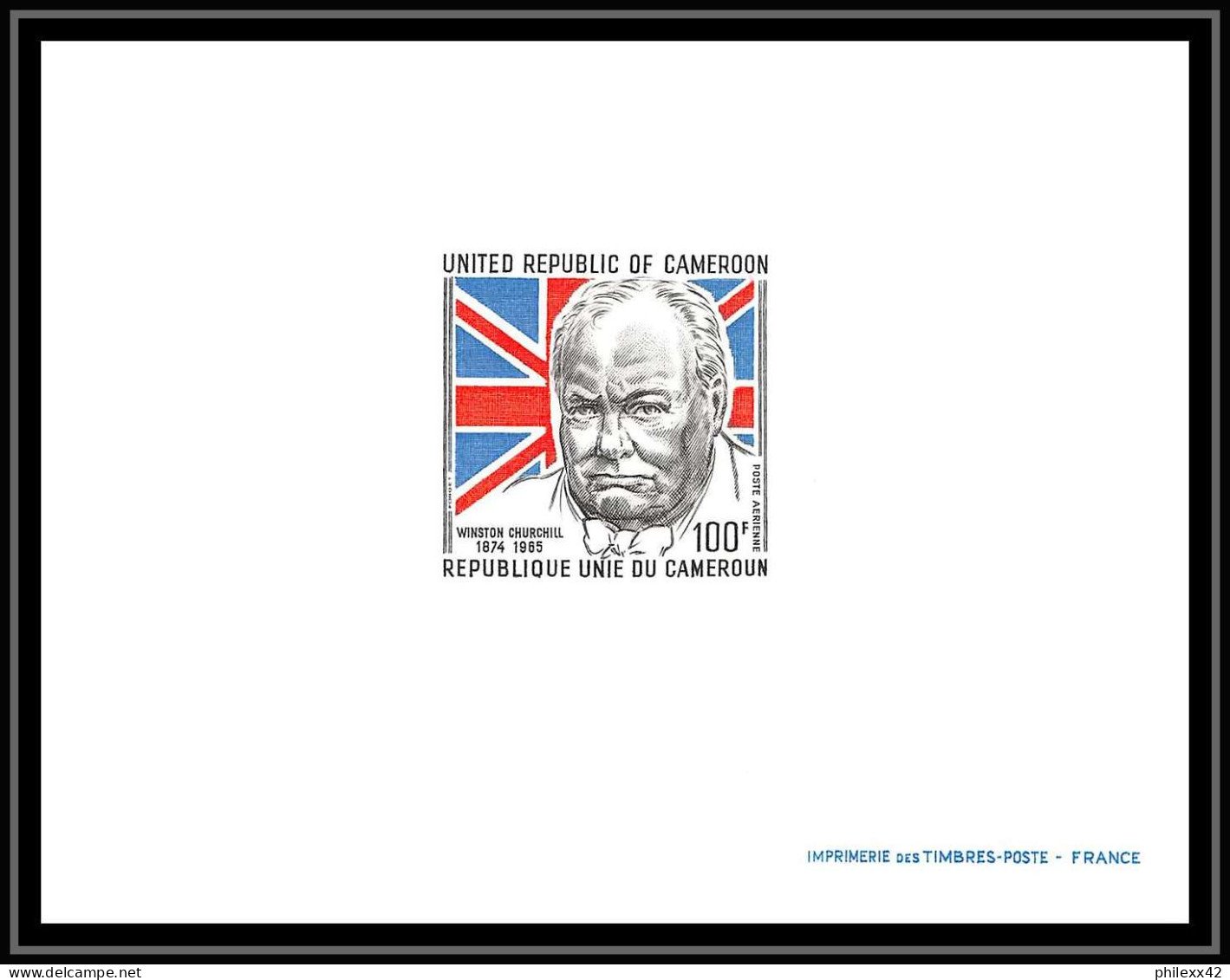 0101 Epreuve De Luxe Deluxe Proof Cameroun N°226 Wiston Churchill - Sir Winston Churchill