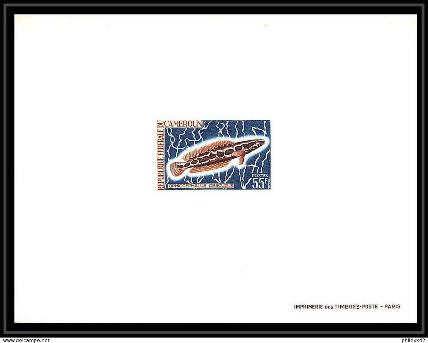 0126 Epreuve de luxe deluxe proof Cameroun N°456/465 poissons (Fish) crustacés shellfish