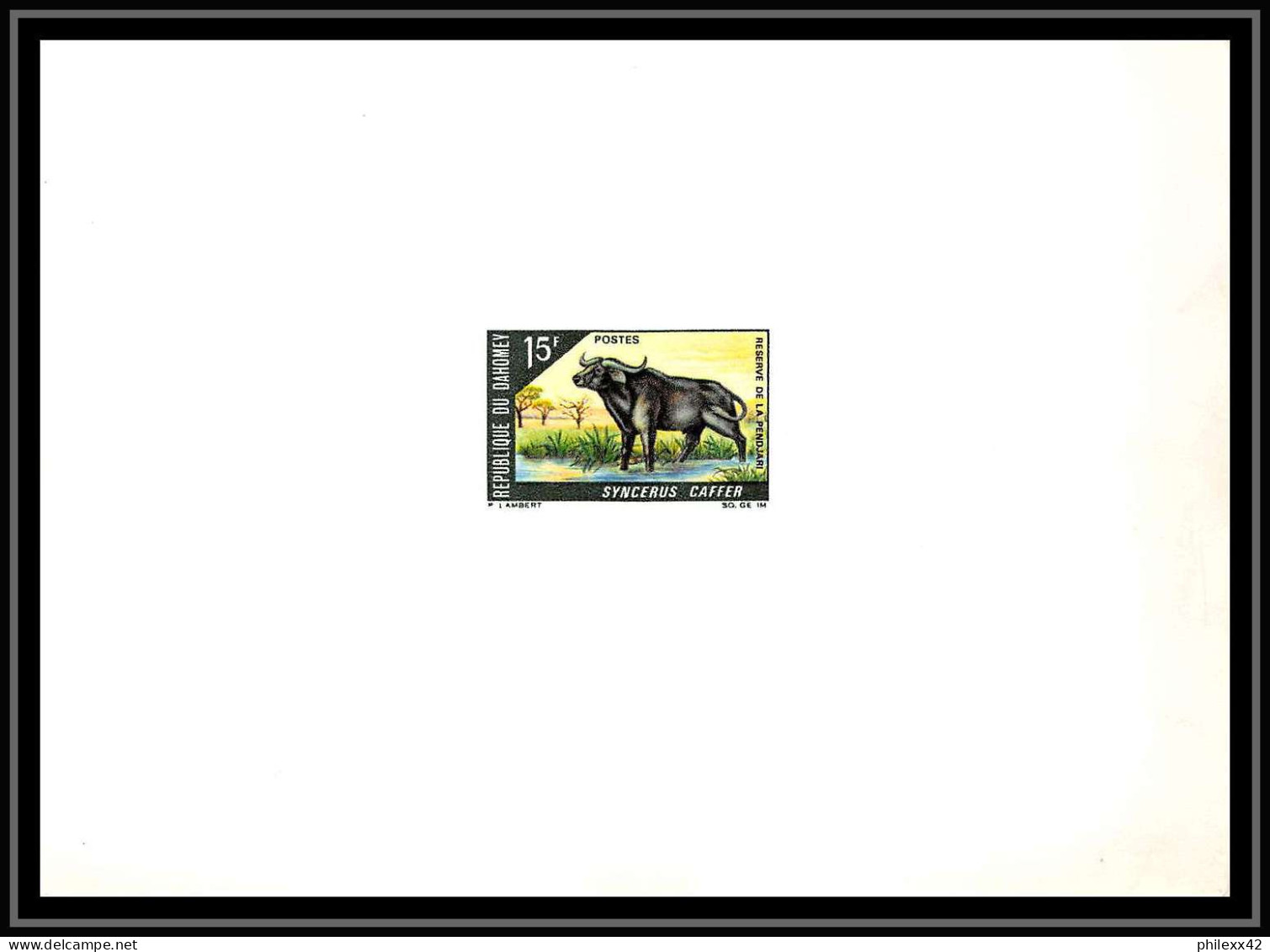 0200 Epreuve De Luxe Deluxe Proof Dahomey N°266 Buffle Buffalo - Cows