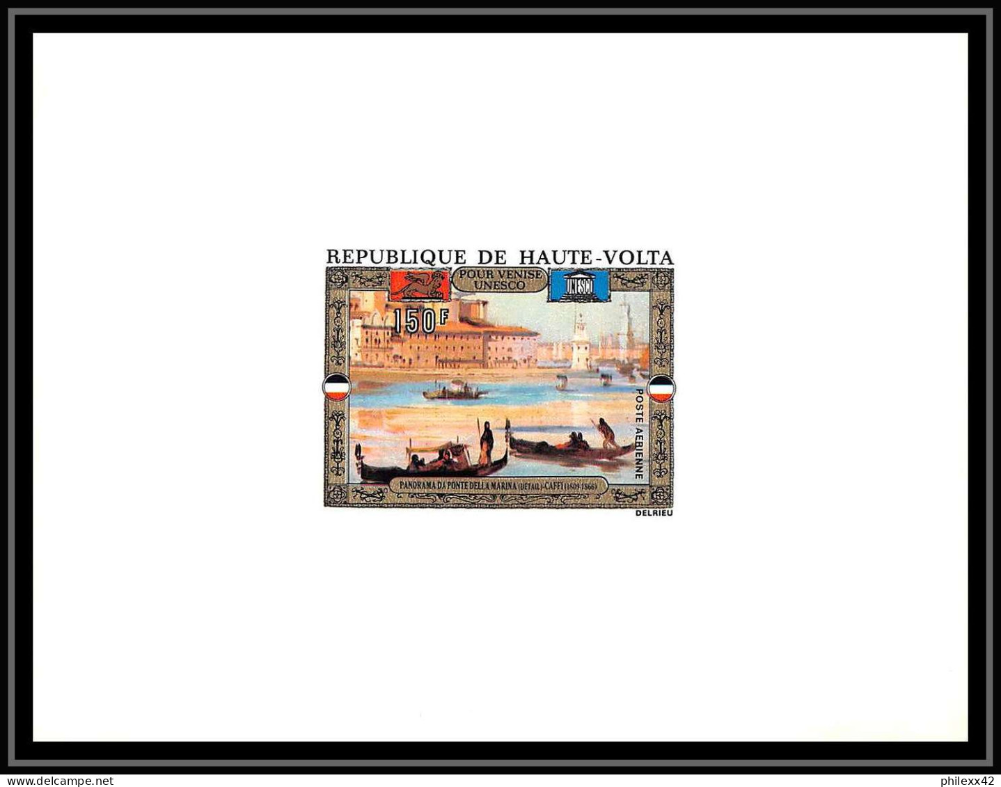 0261 Epreuve De Luxe Deluxe Proof Haute Volta Poste Aerienne PA N°100/101 Venise (venice) Unesco Tableau (Painting) - UNESCO