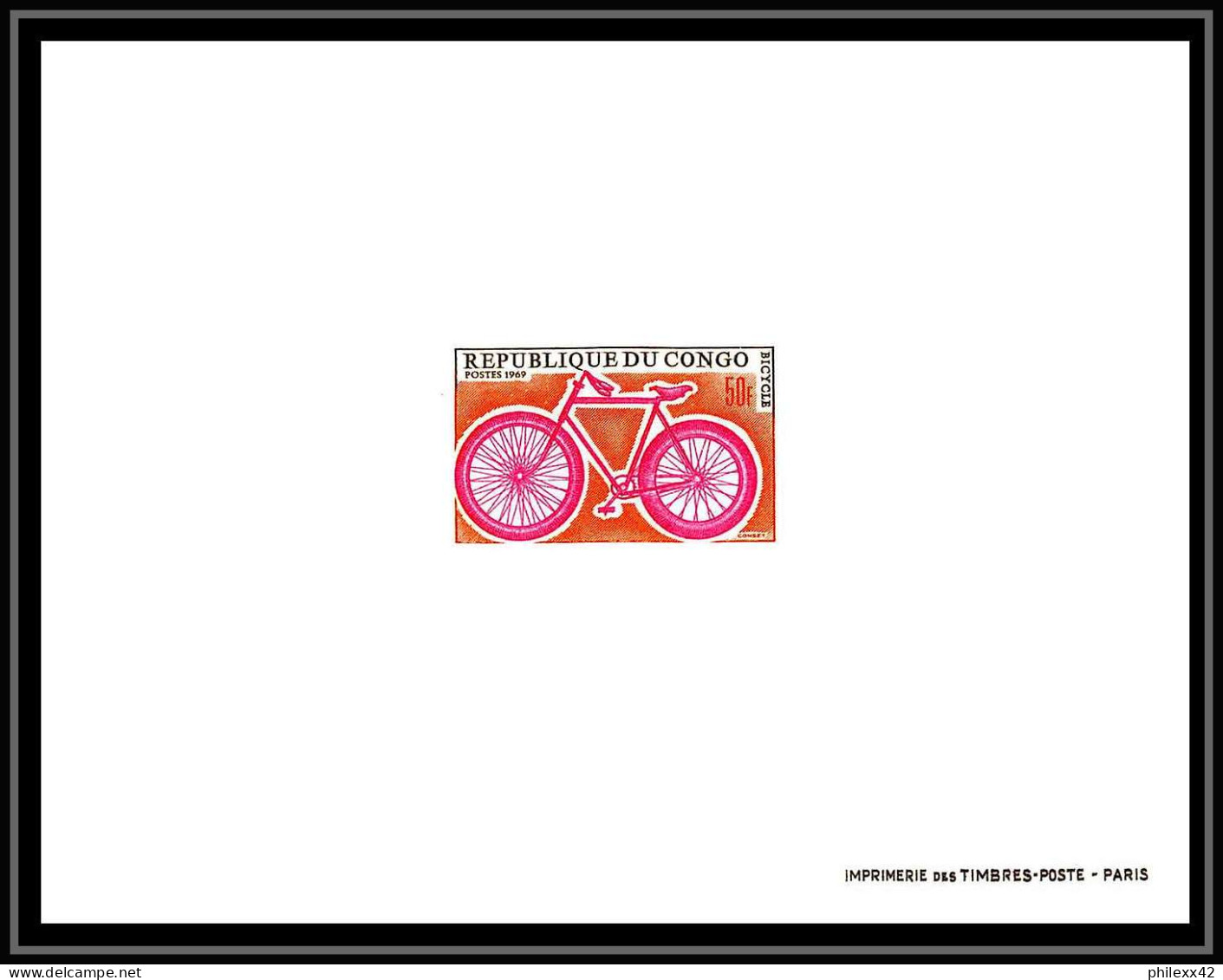 0610 Epreuve De Luxe Deluxe Proof Congo N°229/236 Cycle Velo (Cycling) Moto Complet Tb Scott Nos 183-90 - Ciclismo