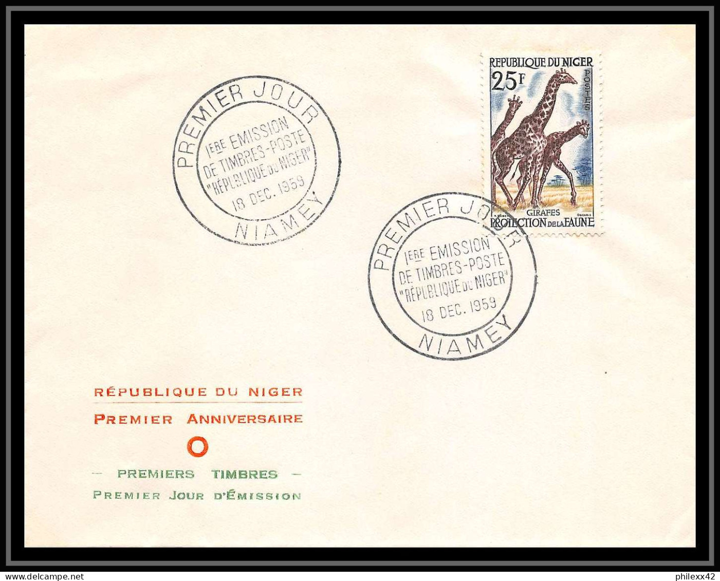 1023 - Niger - N° 103 Girafe (giraffe) Maximum + Non Dentelé Imperf ** MNH +ffdc - Giraffe