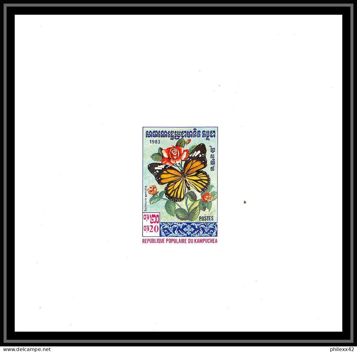 1076 épreuve De Luxe / Deluxe Proof Kampuchéa - N° 369/375 Papillons Papillon Schmetterlinge Butterfly Butterflies - Kampuchea