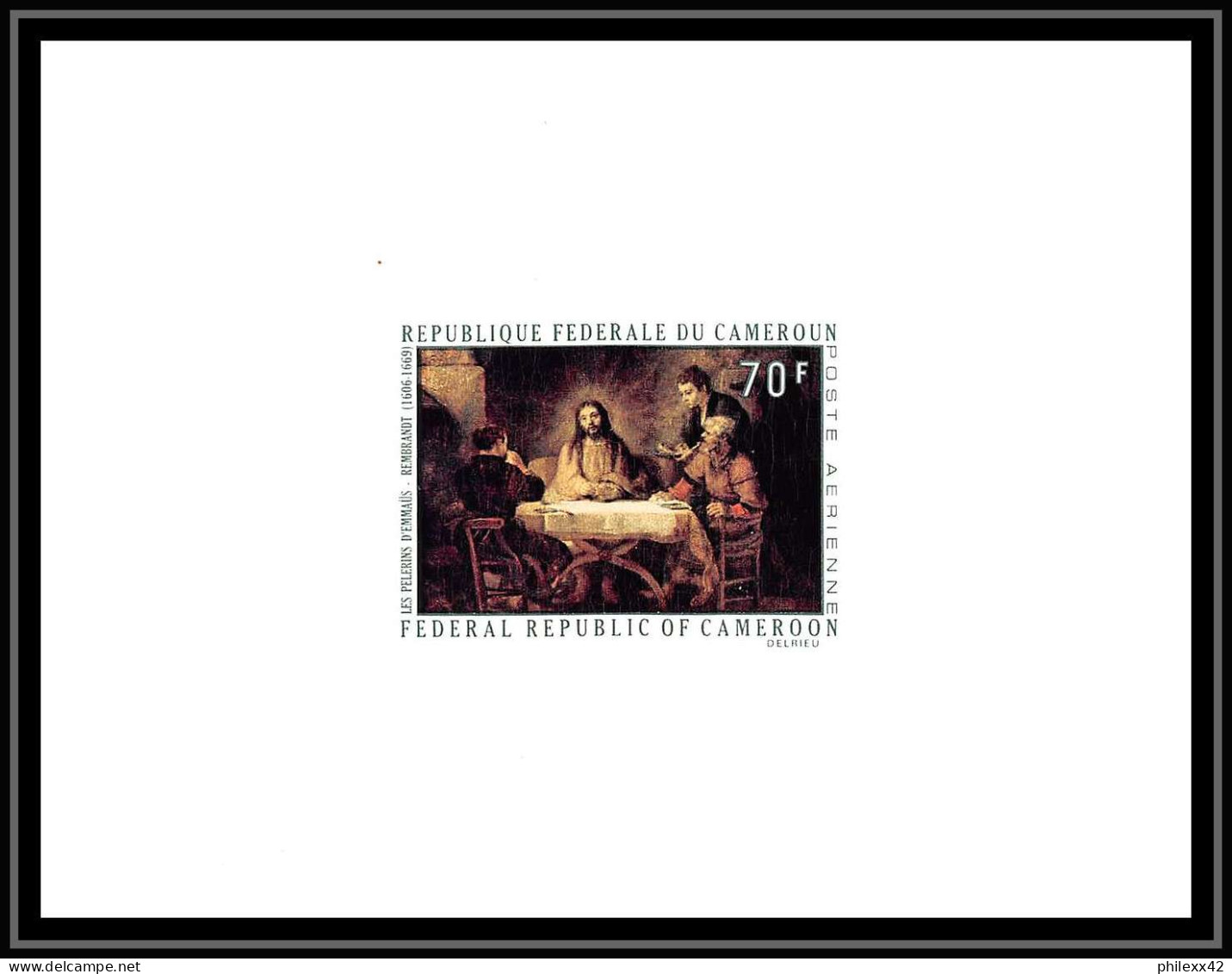 1103 Cameroun Pa 169/170 Tableau (tableaux Painting) Rembrandt épreuve De Luxe / Deluxe Proof Rembrandt - Rembrandt