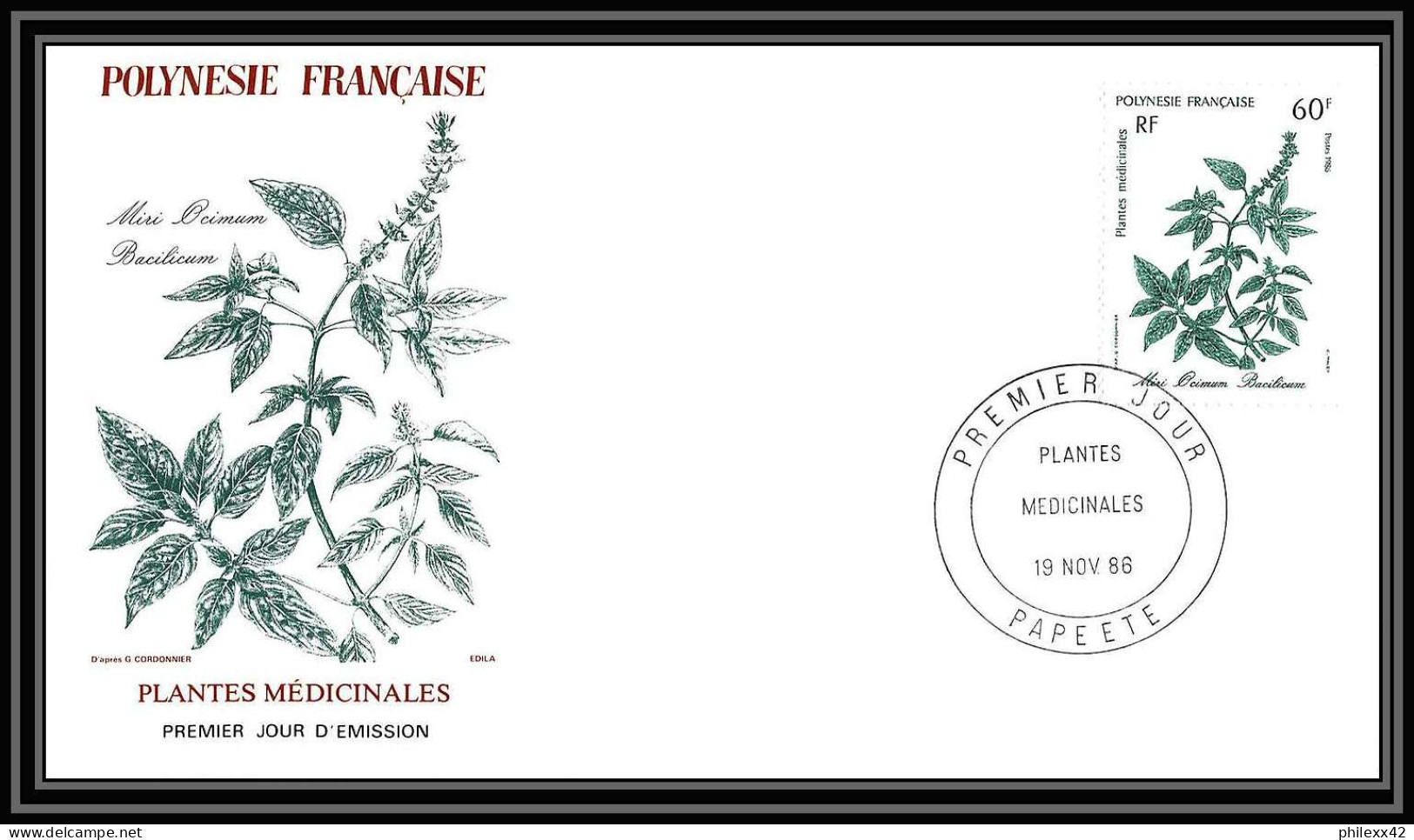 1510 épreuve De Luxe / Deluxe Proof Polynésie (Polynesia) N° 268 / 270 (fleurs Flowers) Plantes Médicinales + Fdc TTB - Non Dentellati, Prove E Varietà