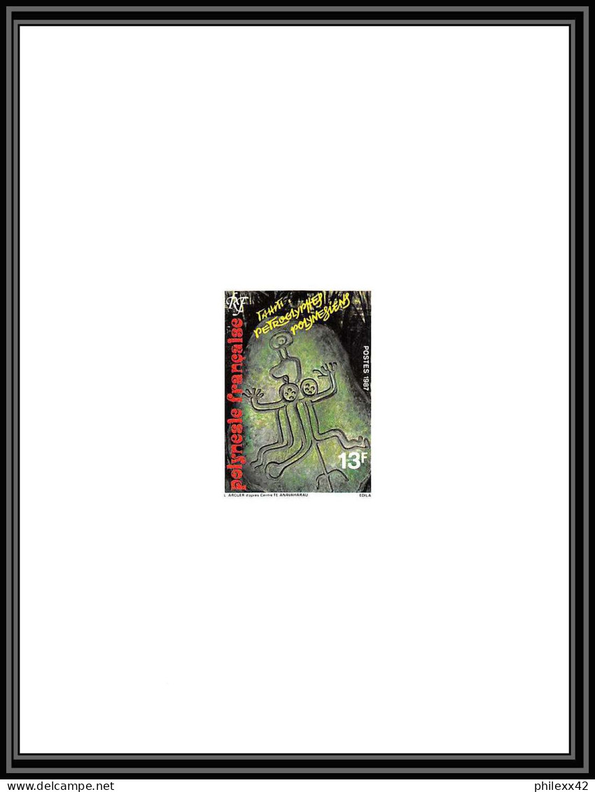 1530 épreuve De Luxe / Deluxe Proof Polynésie (Polynesia) N°280 Pétroglyphe Polynésien Tipaerui Prehistoire TTB - Imperforates, Proofs & Errors