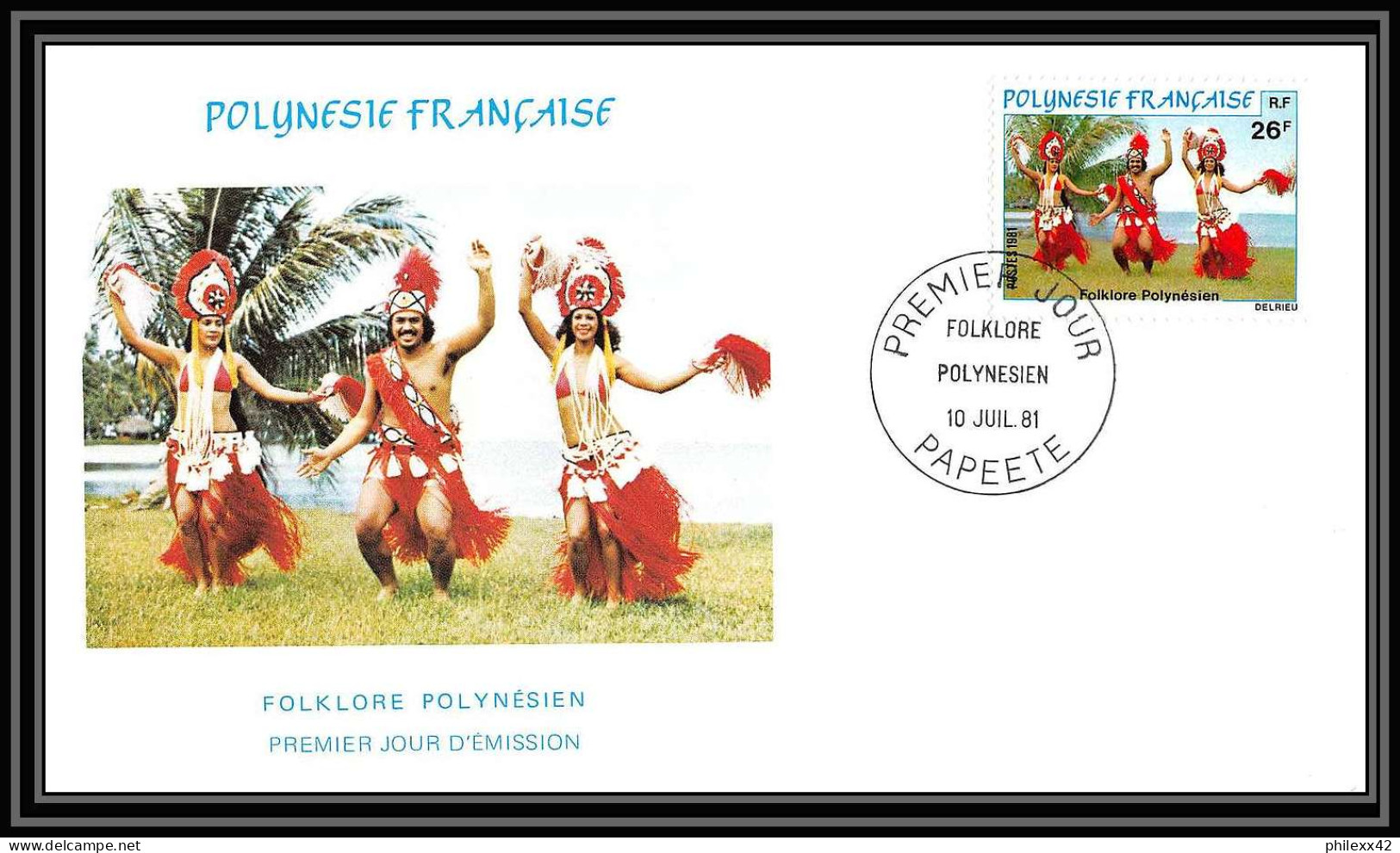 1506 épreuve De Luxe / Deluxe Proof Polynésie (Polynesia) N°165 / 167 Folklore Polynésie (Polynesia)n + Fdc Premier Jour - Geschnittene, Druckproben Und Abarten