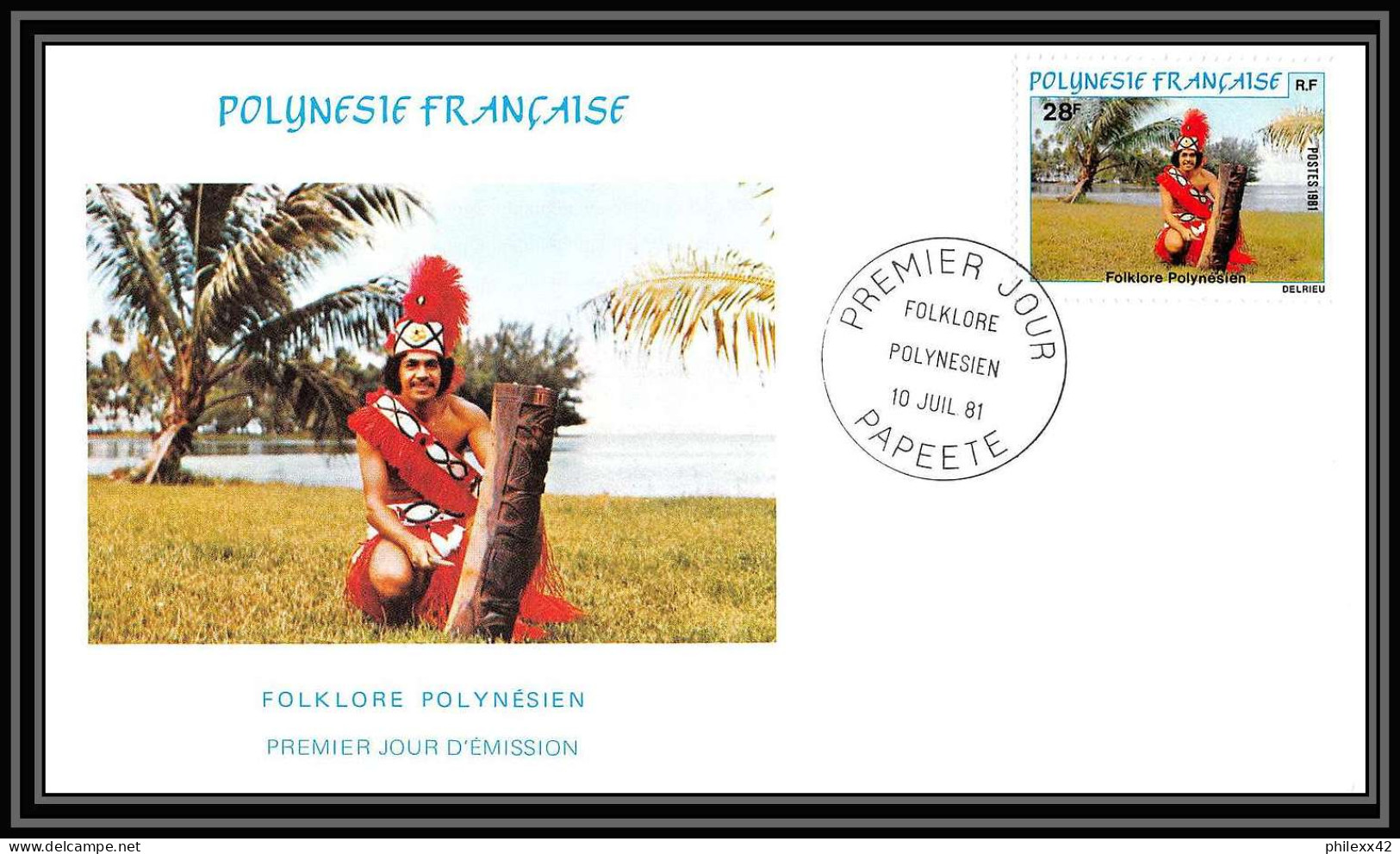 1506 épreuve De Luxe / Deluxe Proof Polynésie (Polynesia) N°165 / 167 Folklore Polynésie (Polynesia)n + Fdc Premier Jour - Imperforates, Proofs & Errors