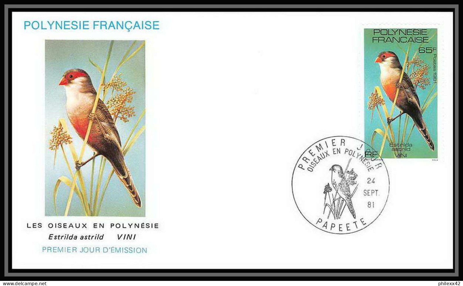 1694 épreuve De Luxe / Deluxe Proof Polynésie (Polynesia) N° 168 / 170 Oiseaux (bird Birds Oiseau) + Fdc - Verzamelingen, Voorwerpen & Reeksen