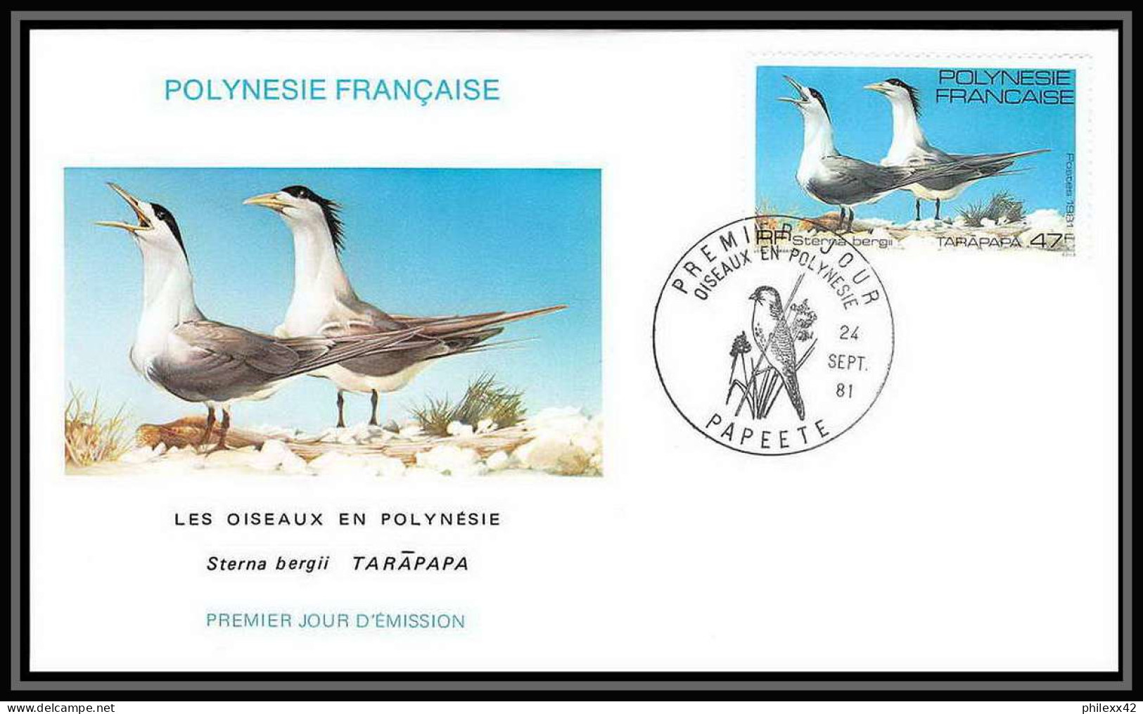 1694 épreuve de luxe / deluxe proof Polynésie (Polynesia) N° 168 / 170 oiseaux (bird birds oiseau) + fdc