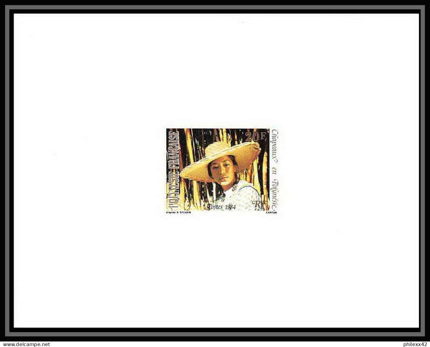 1706 épreuve De Luxe / Deluxe Proof Polynésie (Polynesia) N° 198/201 Chapeaux (hat Hats) + Fdc - Sin Dentar, Pruebas De Impresión Y Variedades