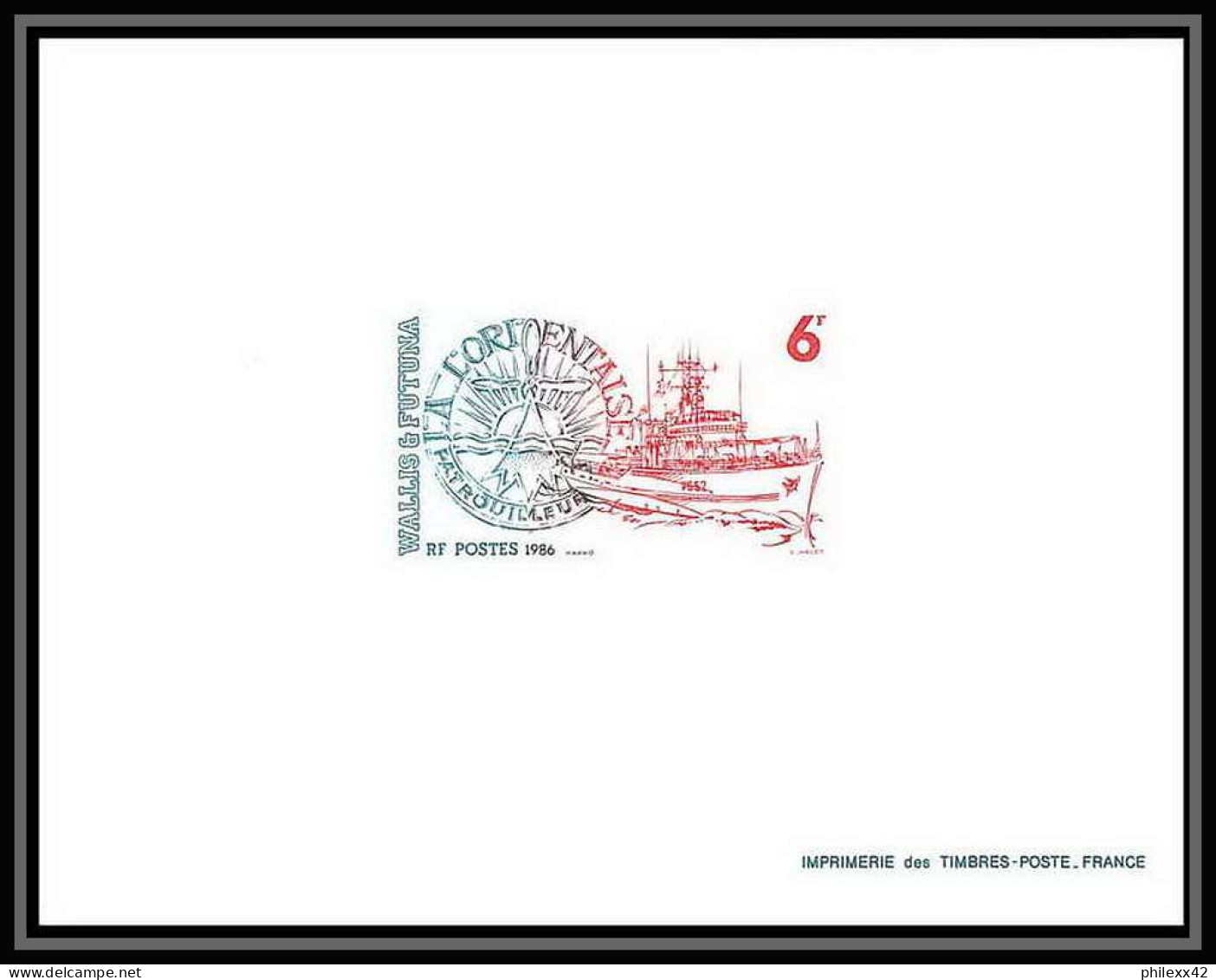 1795 épreuve De Luxe / Deluxe Proof Wallis Et Futuna N° 348/350 Marine Nationale Française Bateau Bateaux Ship Ships FDC - Non Dentelés, épreuves & Variétés