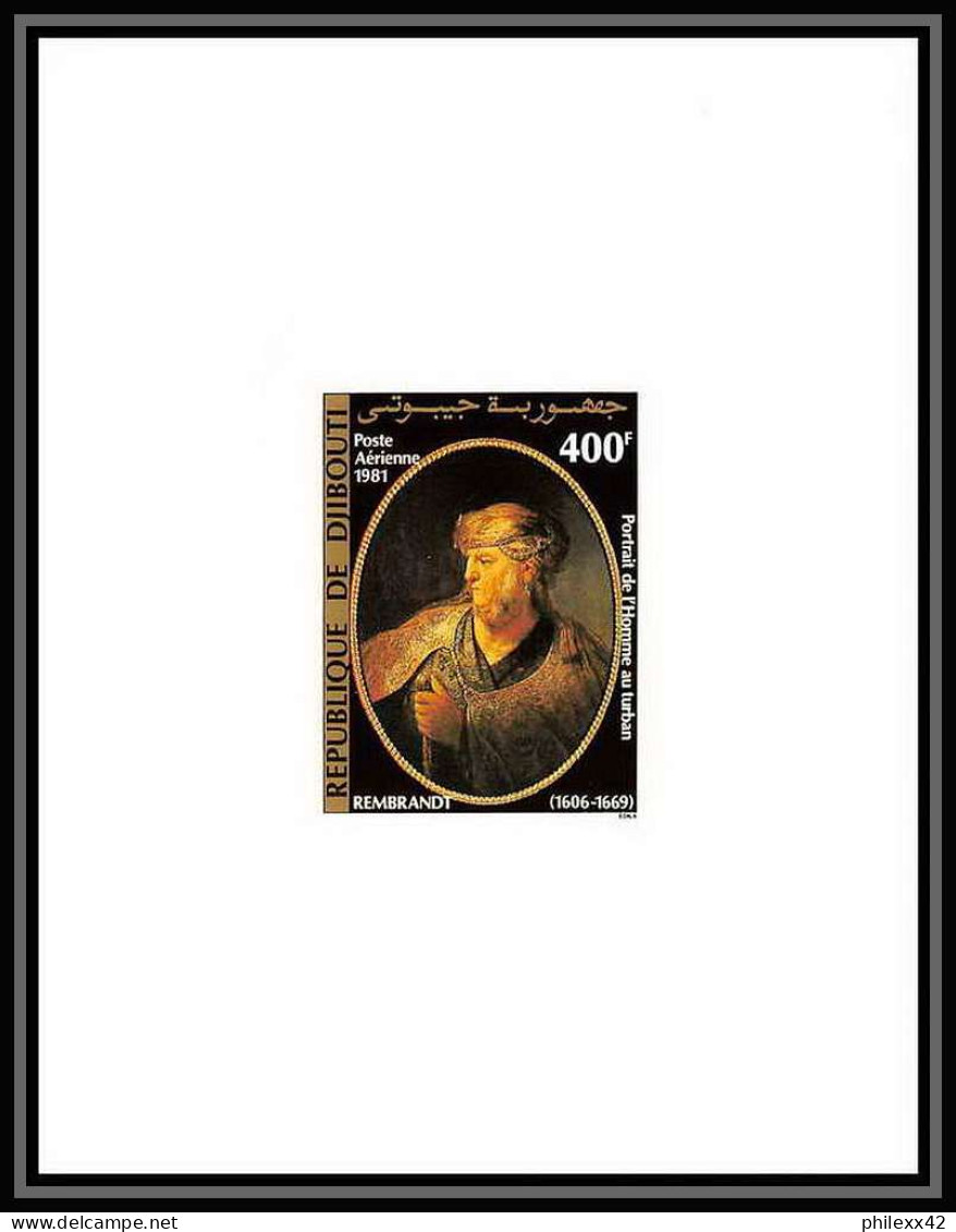1897 épreuve De Luxe / Deluxe Proof Djibouti PA N° 154 Rembrandt Portrait De L'homme Au Turban Tableau (tableaux Paintin - Rembrandt