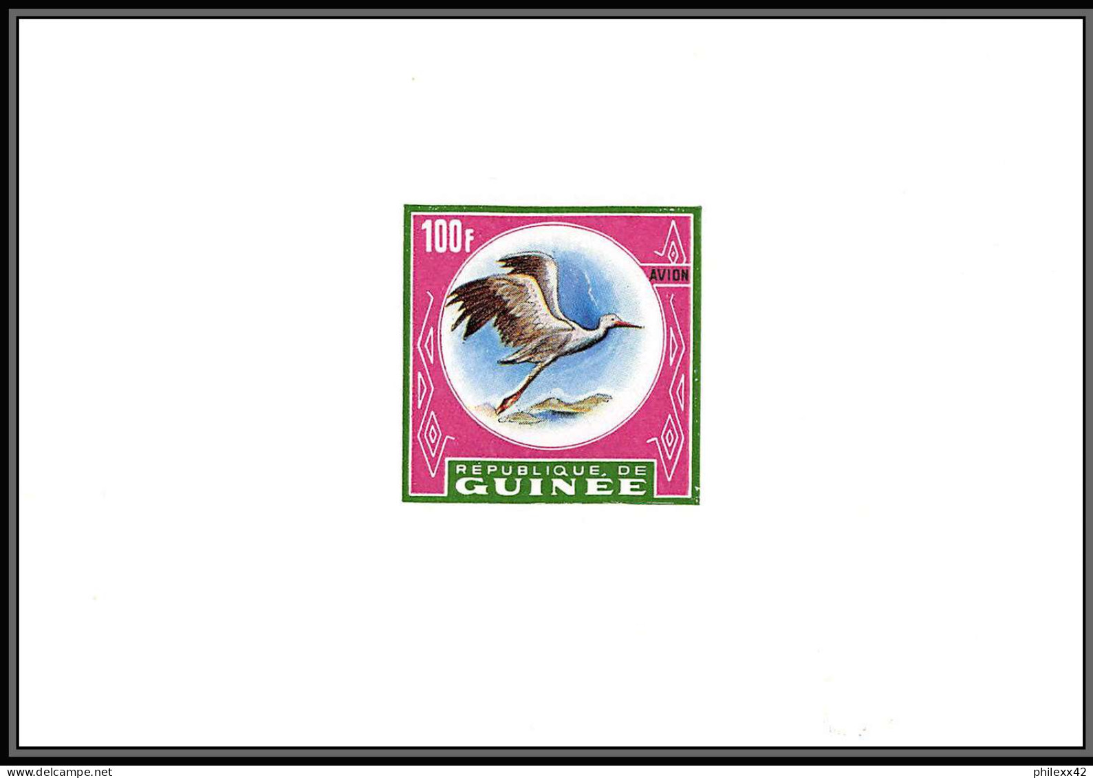 2086 Cigogne Storks Stork 1962 Guinée Guinea épreuve De Luxe Deluxe Proof TTB  - Storchenvögel