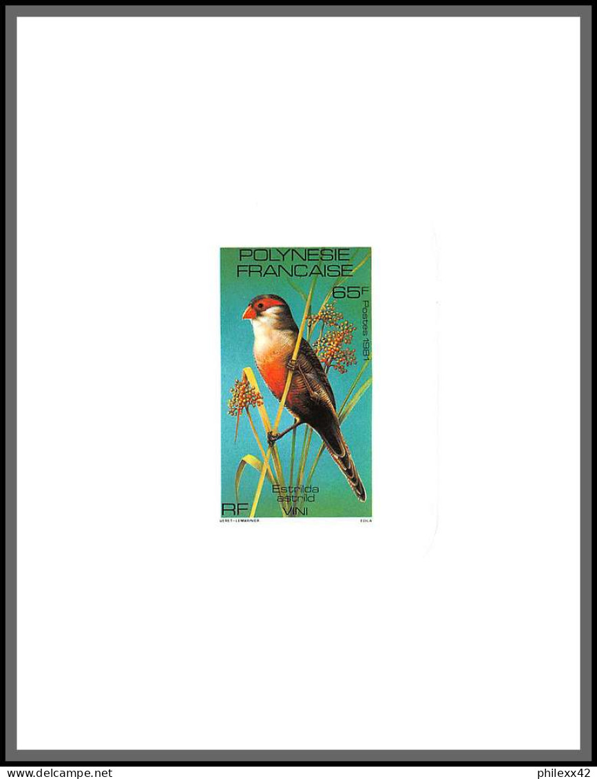 2172/ Polynésie N°168/170 Oiseaux (birds) Sterna Bergii Ptilinopus Estrilda Astrild 1982  épreuve Deluxe Proof  - Geschnittene, Druckproben Und Abarten